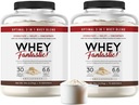 3-en-1 Whey Protein Powder Desarrollado 2 x 5lb – 30g de Grass-Fed Protein de Whey Hydrolysate, Isolate y Concentrate per Serving – Non-GMO, Soy-Free, Sugar-Free – 126 Servings