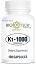 Bio-Tech Pharmacal K1-1000 (Vitamin K1) 100 cápsulas - 3 Pack
