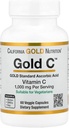 California Gold Nutrition CTM, USP Grade Vitamina C, 1000 mg, 60 cápsulas vegetales