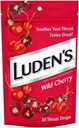 Las gotas de garganta de Luden Wild Cherry 30 gotas (3 PACK)