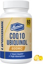 Liposomal CoQ10 Ubiquinol 600mg Softgels soportarSuperior Absorción Ubiquinol CoQ10 Suplemento aguaPowerful Active Antioxidant Form of Coenzyme Q10 durableHeart Function &amp; Energy Production durable60 Softgels