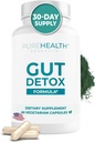 PUREHEALTH RESEARCH Gut Cleanse Formula Digestion Supplement - Comprehensive Gut Cleanse with Zeolite Detox " Zeolite Clinoptilolite - Cleanse Harmful Chemicals for Optimal Wellness -1 Bottle