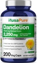 NusaPure Dandelion Root 20:1 Extracto, 112,5 mg Equivalente a 2,250 mg 200 cápsulas vegetales (No-GMO, Vegan)