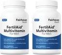 Fairhaven Health FertilAid for Men Fertility Supplements for Men Two Month Supply ← Conde, Motility Support Pre-Concepción for Him ← Hombre Fertility Support Incluye L-carnitine, Zinc ANTE 2 Bottles