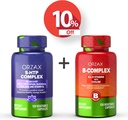 Complejo ORZAX 5 HTP 100 Mg 120 cápsulas Vegatables y Complejo de Vitamina B, vitaminas B con Choline &amp; Inositol 120 cápsulas, Agrupación