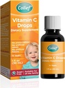 Colief Vitamina C gotas para bebés TENIDO Soporte diario para bebés Edad +1 TENIDO Diario, gluten y preservativo Libre Silencioso apoya el desarrollo de huesos saludables y dientes ANTE 600 gotas