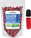 XPRS Nutra Size 1 Empty Capsules - 500 Conde Coloreado Empty Gelatin Capsules - Pill DIY suplemento capsule relleno - Fillable color Gel Caps Pills para Do-It-youself Suplementos (Black/Red)