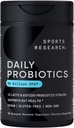 Estudios Deportivos Probióticos diarios con Prebióticos, 60 Billones CFU - Capsules veganos para Gut Health &amp; Digestive Support, Probióticos para Hombres Mujer - No GMO Verificado & Gluten Gratis - 30 Cuenta