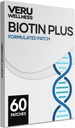 Veru Wellness Biotin Plus Daily Patch - B7, Collagen - Auto Adhesivo Time Release Patch (60 Day)