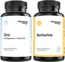 3-in-1 Zinc Picolinate Magnesium Glycinate Suplementos con Vitamina B6 + Berberina 1500mg HCl Suplemento Silencio Reproductivo &amp; Fertilidad Salud, Equilibrio hormonal, Apoyo Inmune confidencialidad 30 Day Supply