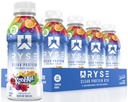 RYSE Clear Protein Drink - Kool-Aid Tropical Punch - 100 Calories, 22g Whey Isolate Protein Shake, Sugar-Free, 0g Fat & Lactose-Free - Refreshing Ready-to-Drink Beverage - 16.9 fl oz Bottles (12-Pack)
