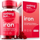 Mujeres &amp; Hombres Natural Iron Suplemento TENIDO a Delicious Mixed Berry Flavor TENIDO Chewable Vegan Iron Suplementos w/Vitamin C, Zinc, Folic Acid &amp; B Vitaminas TEN 60 Iron Gummies TENER Anemia