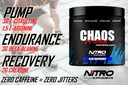 Suplementos Nitro - Caos - Pre-Workout no estimulante (30 Sevings) Beta-Alanina, L-Citrulline, Arginina, Creatina, Taurine Estimulante Libre (30 Servings, Blue Raspberry)