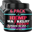6PACK Healthergize Hemp Cream-Natural Premium Quality-Full Body Relief Instant Results-Hemp Oil Infused-Lavender, Aloe, Turmeric, Aches, Muscles, Joints, Muscles, Back, Knees, Neck-Made in USA...