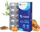 Q-Gazz ayuda a gas, ruborización e indigestión clínicamente probada Unique Blend de Probióticos, Aceites Carminativos y Enzimas Digestivos para Mujeres Hombres Formulado por Médicos - 30 Tablets