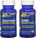 NATURAL STACKS Serotonin &amp; GABA Brain Food Bundle - Supports a Positive Mood & Calmness* - 120 Total Capsules