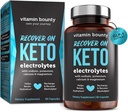 Recuperación de vitaminas en los electrolitos de Keto - Suplementos de Keto, píldoras electrolitos, suplemento de electrolitos, vitaminas de Keto, hidratación libre de azúcar, energía de cocción, GLP 1 Soporte- 60 cápsulas