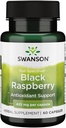 Swanson Black Raspberry - Herbal Supplement Promoting Global Wellness Support - Natural Source of Flavonoids & Vitamin C - (60 Capsules, 425 mg cada uno)