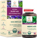 Valerian Root Natural Sleep Aid Formula for Adults with Organic Skullcap, Lobelia &amp; More - 90 Capsules - por el Dr. Marco Sikaffy