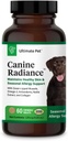 ULTIMATE PET NUTRITION Canine Radiance Skin Allergy Support Supplement for Dogs, Omega-3 Skin Hydration, Antioxidants to Prevent Itching and Strengthening Coat, 60 Chewable Tablets