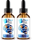 (2 Pack) Caídas oficiales de Pineal Pura – Fórmula diaria natural para ayudar a concentrarse, memoria " Concentración " .