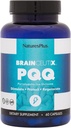 Natures Plus Brainceutix PQ - 60 cápsulas Vegan - Suplemento para la memoria, la claridad y el poder cerebral - Energía mejorada, Anti-Envejecimiento - Pyrroloquinolina Quinone (PQQ) - Vegetariano, libre de gluten - 30 servicios