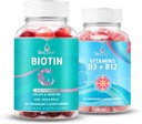 BeLive Biotin and Multivitamin D3 &amp; B12 Bundle for Hair Growth, Healthy Skin & Nails, Enhanced Bone & Muscle Strength, Hearth Health and Energy