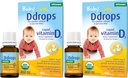 Ddrops 1072834 400 UI Vitamina D3 gotas para bebés, 0,08 Fl. Oz (Pack of 4)