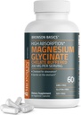 Bronson Magnesium Glycinate 200mg High Absorption Chelated Buffered Gentle On The Stomach Non-GMO, 60 cápsulas vegetarianas