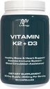 Vitamina K2 D3 Suplemento - High-Potency - Supports Bone, Heart, Immune Health - Non-GMO, Gluten-Free, Vegetarian - 60 cápsulas (60 piezas) - Premium Quality K2+D3 Fórmula