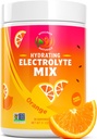 Electrolyte Powder – Zero Sugar Orange Hydration Mix ← 90 Servings TEN Keto, Vegan, Gluten-Free TEN Electrolytes Naturales para la recuperación de músculos, Energy &amp; Cramp Support ← para mujeres, corredores, atletas