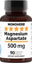 Magnesio Aspartate 500 mg por cápsula - 90 cápsulas de veg