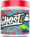 GHOST Legend Pre-Workout Powder, Blue Raspberry - 30 Servings – Pre-Workout for Men &amp; Women with Choline, L-Citrulline, " Beta Alanine for Energy " Focus