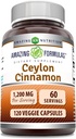 Fórmulas increíbles Ceylon Cinnamon 1200 Mg Silencio Vegetarian Capsules