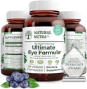 Natural Nutra Ultimate Eye Health Supplement - Bilberry & Blueberry Extract Blend for Day and Night Vision Support, Promotes Color Perception & Eye Clarity - Non-GMO, Vegan - 30 Capsules (Pack of 2)