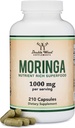 DWS Organic Moringa Capsules 1000mg - Pure Moringa Powder for Energy &amp; Immune Support - Green Superfood Rich in Antioxidants, Essential Vitamins & Amino Acids - 105 Vegan Capsules