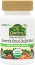 Natures Plus Fuente de Life Garden Certified Organic Women’s Once Daily Multivitamin - 30 Vegan Tablets - Puro, Natural Whole Food Ingredients - Energy Boost - Vegetarian, Gluten-Free - 30 Servings