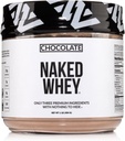 NAKED Chocolate Whey 1LB - All Natural Grass Fed Whey Protein Powder, Organic Cacao, y Coconut Sugar - No GMO, No Soy, y Gluten Libre, Crecimiento de Ayuda y Recuperación - 12 Servimientos