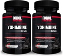 Factor de fuerza Yohimbine Suplemento para Hombres, Yohimbe Bark Extract with Superior Absorption to Enhance Performance, 6mg Yohimbine Bark Pills with Key Natural Ingredients, 30 Cuenta (Pack of 2)