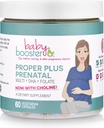 Bebé Booster Proper Plus Vitaminas prenatales con DHA Vegan + Folato de metil + Choline + Multi (60 cápsulas) Grande para el embarazo, la enfermedad de la mañana y la lactancia