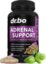 Soporte Adrenal Cortisol Manager Suplemento - Adrenal Fatigue Suplementos para Mujeres y Hombres con Adaptógeno Natural Ashwagandha Holy Basil Rhodiola L Tyrosine Complex Fatigue Cortisol Health - 60 Pills