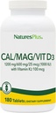 NaturalezasPlus Calcio/Magnesium/Vitamin D3 con Vitamina K2 - Soportes Bone &amp; Immune Health - Vegetarian, Gluten Gratis - 180 Tablets - 45 Servings
