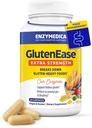 Enzymedica GlutenEase Extra Strength, Advanced Gluten Digestive Enzymes for Women and Men, Fast-Acting Formula for Bloating Relief & Digestive Health, 30 Capsules