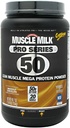 Muscle Milk Pro Series Protein Powder Suplemento, Knockout Chocolate, 2.54 libras, 14 piezas, 50g Proteína, 3g Azúcar, 20 vitaminas " Minerales, NSF certificado para el deporte, embalaje mayo Vary