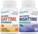 Puregen Labs Daytime and Nighttime Combo Pack, Cold and Flu Relief Medicine ¦ Powerful Multi-Symptom Daytime and Nighttime Relief for Headache, Fever, Sore Throat, Cough, Congestion and Aches