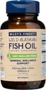 Wiley's Finest Wild Alaskan Fish Oil Easy Swallow Minis - Omega-3 Fish Oil Supplement for Adults and Kids - Double-Strength 630mg EPA y DHA Natural Supplement - 60 Mini Softgels (30 Servings)