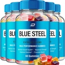 Blue Steel Gummies - BlueSteel Hemp Gummies, Steel Blue Official Formula Hemp Gummies - Natural Hemp Oil Advanced Formulation, Blue Steel Hemp Gummies Comentarios (5 Pack - 300 Gummies)