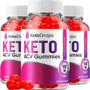 (3 Pack) Keto Drops ACV Gummies - Advanced Formula Drops Keto Plus ACV Apple Cider Vinegar ACV Suplemento dietético Hombre Mujeres (180 Gummies)