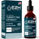 Turquía Tail Mushroom Extract - Faster Absorption Than Turkey Tail Mushroom Capsules o Powder - All-Natural Immune System " Digestive Support- Real Mushrooms Turkey Tail - 2 Fl Oz by E2H