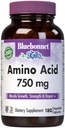 Bluebonnet Amino Acid 750 mg Vitamin Capsules, Blanco, 180 Conde